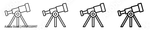 Telescope  Icon Set Different Style Collection