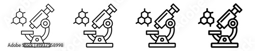 Microscope  Icon Set Different Style Collection