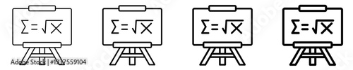 Mathematical Equations  Icon Set Different Style Collection