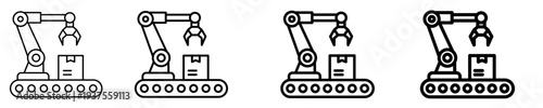 Factory Automation  Icon Set Different Style Collection