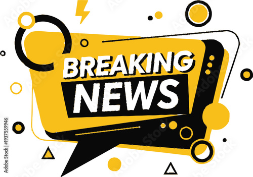 Breaking news notification symbol