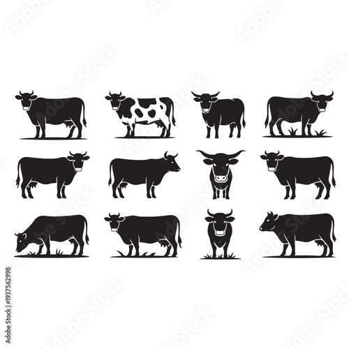 farm animals collection vector