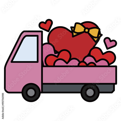 	溢れるほどのハートを運ぶトラック