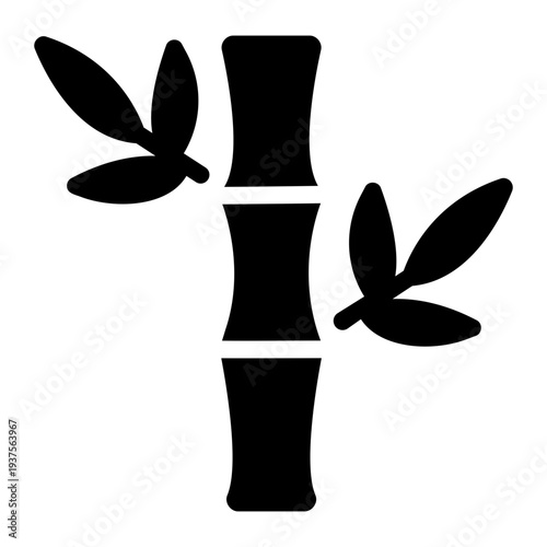 Bamboo leaf Solid icon