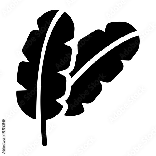 Banana leaf Solid icon