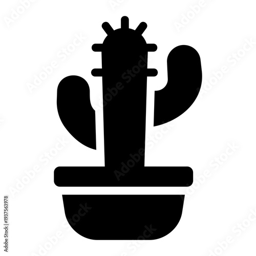 Cactus leaf Solid icon