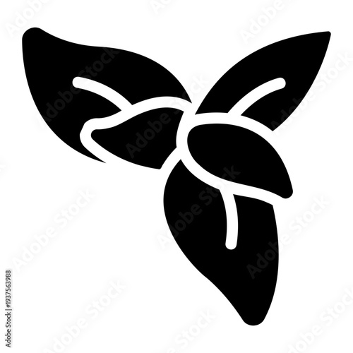 Basil herb Solid icon