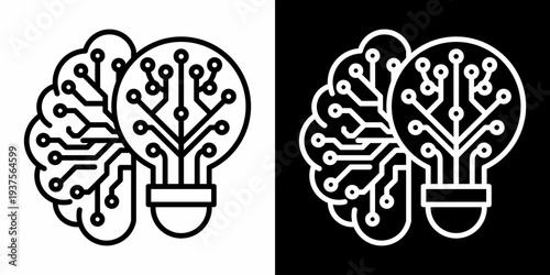 Ai Creativity White Icon Set Design