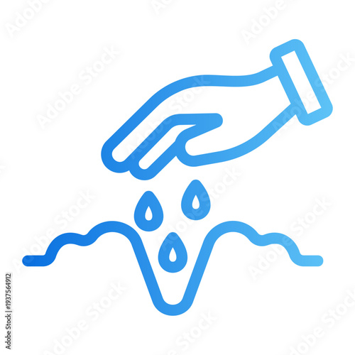 Plant seeds Line Gradient Icon