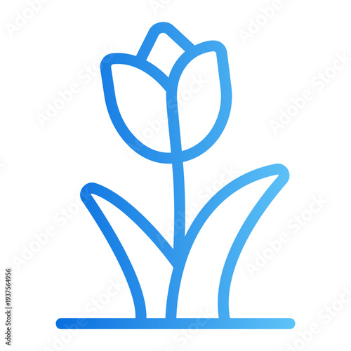 Tulip flower Line Gradient Icon
