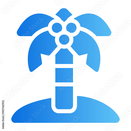 Coconut tree Line Gradient Icon
