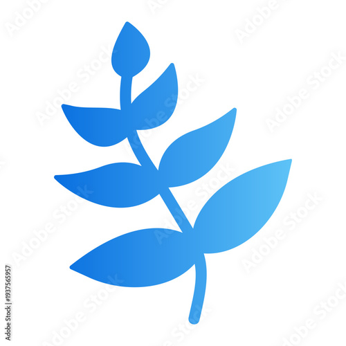Fern leaf Line Gradient Icon