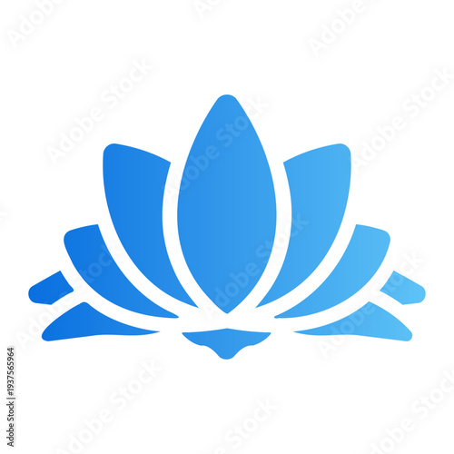 Lotus flower Line Gradient Icon