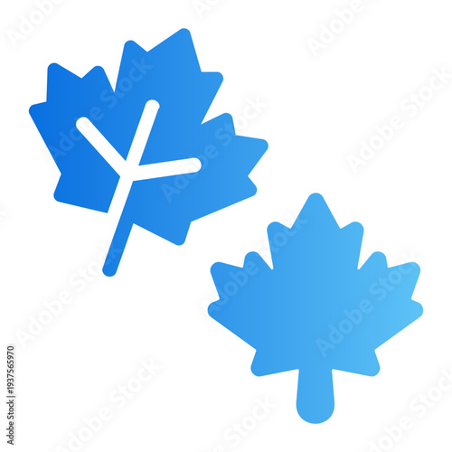 Maple leaf Line Gradient Icon
