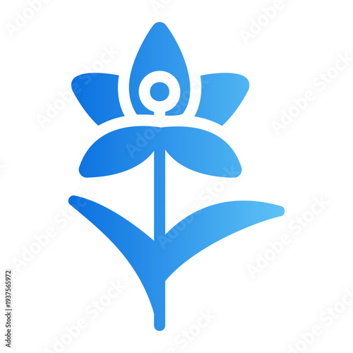 Lily flower Line Gradient Icon