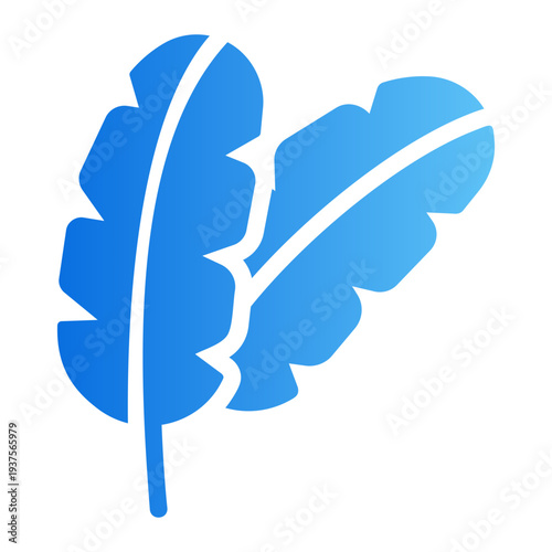 Banana leaf Line Gradient Icon