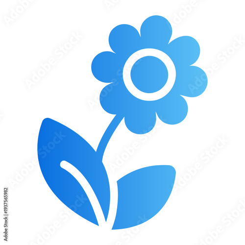 Chamomile flower Line Gradient Icon