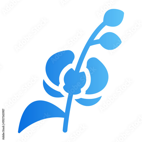 Orchid flower Line Gradient Icon