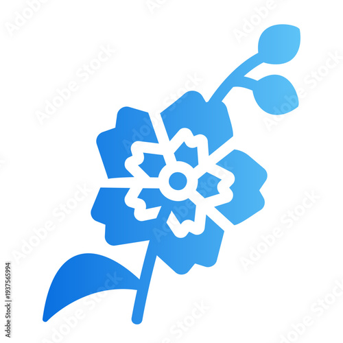 Cherry blossom Line Gradient Icon