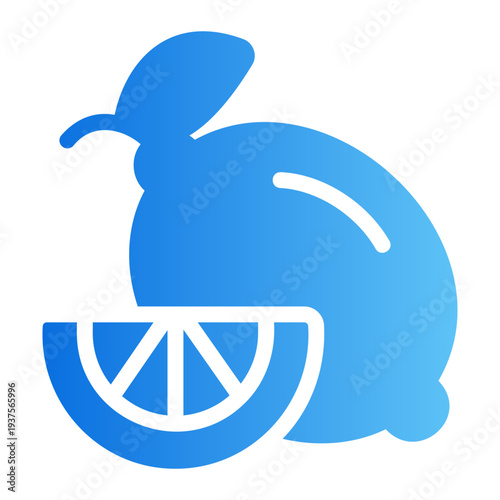 Lemon Line Gradient Icon