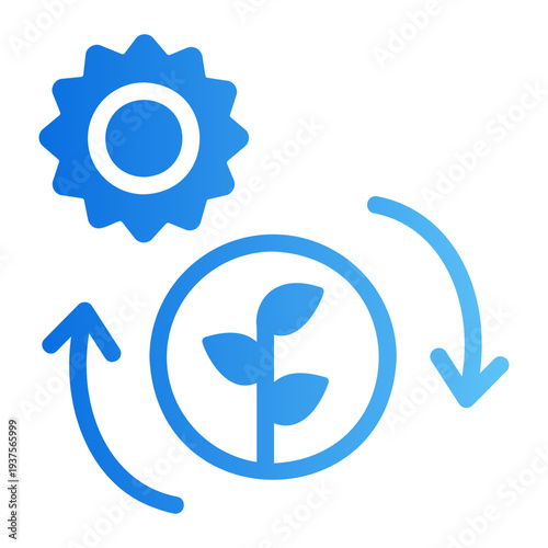 Photosynthesis Line Gradient Icon
