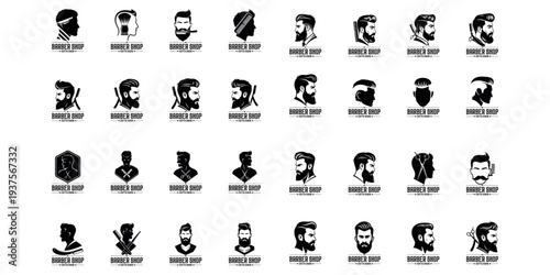 mega collection of logo designs for haircut models, for salons, barber shops