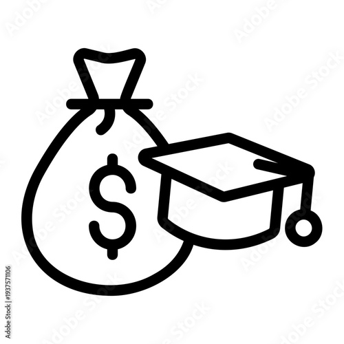 Education fund Line Icon