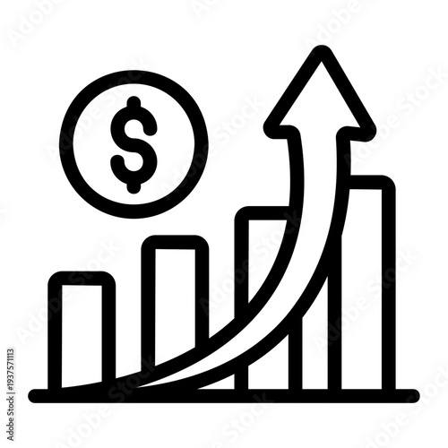 Growth chart Line Icon
