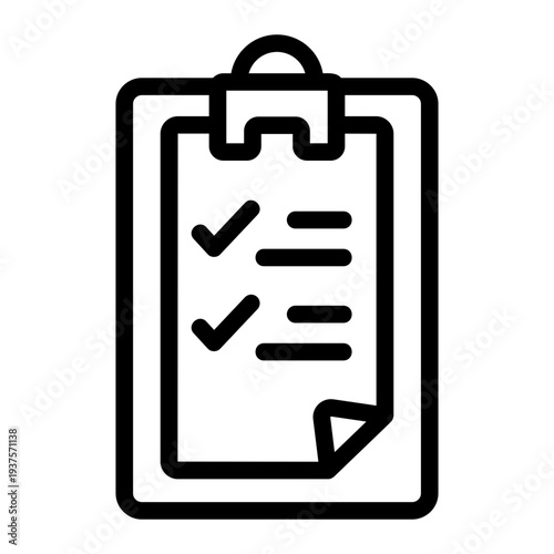 Report clipboard Line Icon