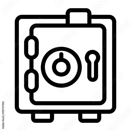 Safe vault Line Icon