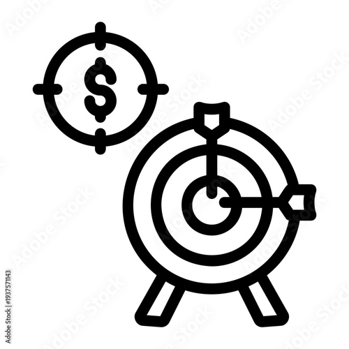 Target money Line Icon