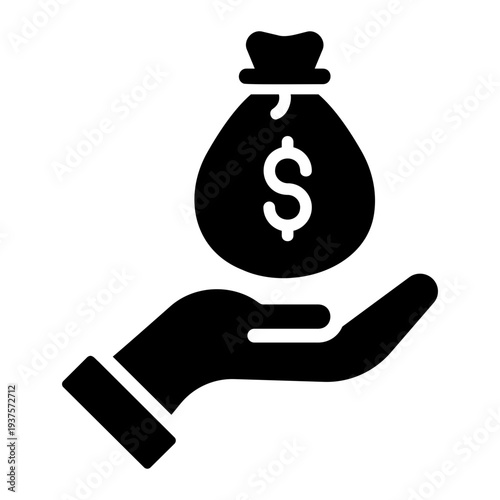 Cash deposit Solid icon