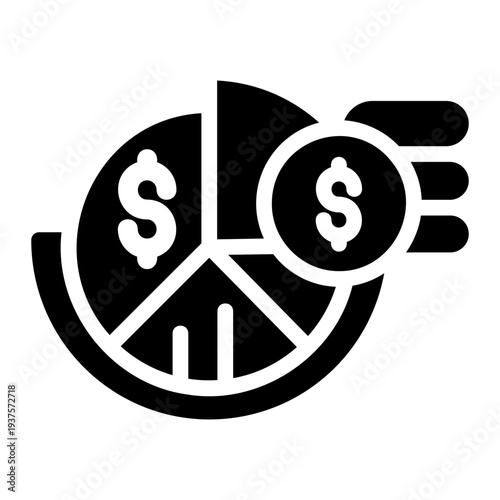 Budget pie Solid icon