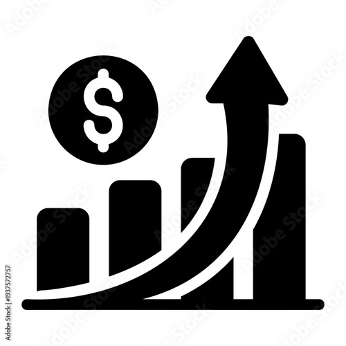 Growth chart Solid icon