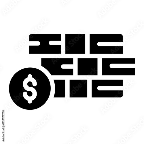 Money stack Solid icon
