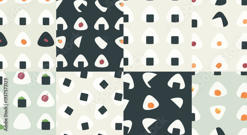 Onigiri rice balls pattern