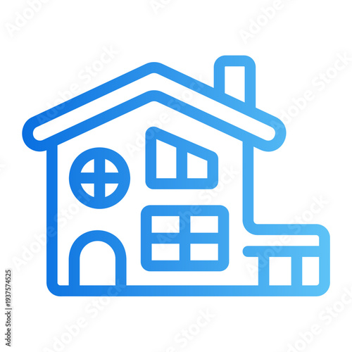 Dream house Line Gradient Icon