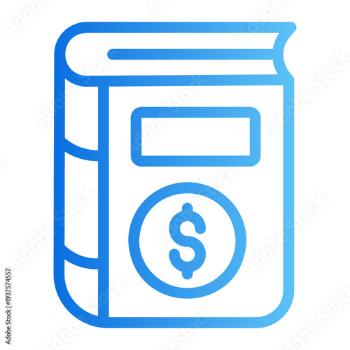 Finance notebook Line Gradient Icon