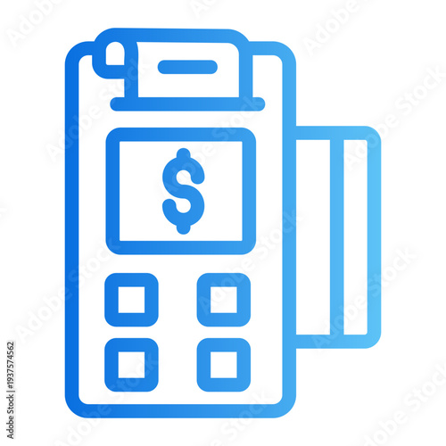 Pos terminal Line Gradient Icon