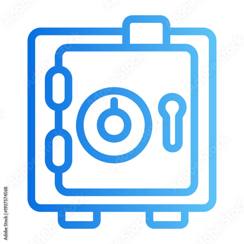 Safe vault Line Gradient Icon
