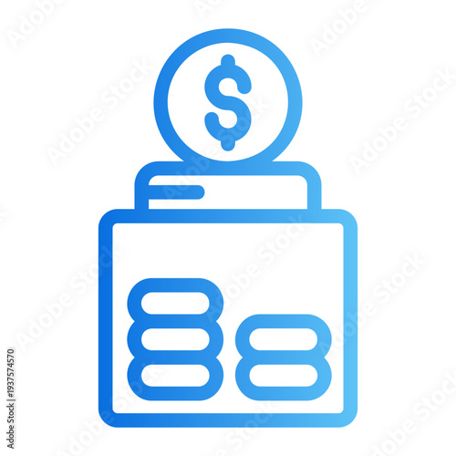 Savings jar Line Gradient Icon