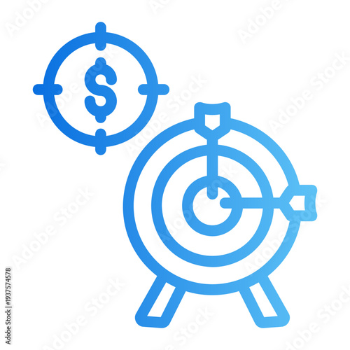 Target money Line Gradient Icon