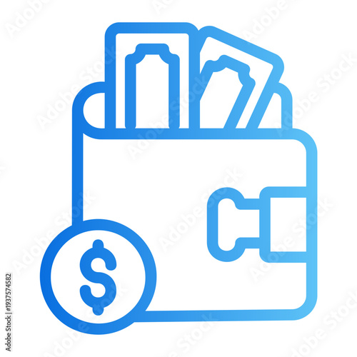 Wallet Line Gradient Icon