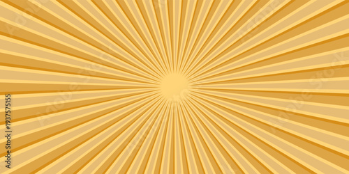 Orange stripes burst lines background. Sun ray light. Radiate sunlight. Vintage stripes halftone radial wallpaper for poster, banner.Circus background of spiral yellow orange rays vector.
