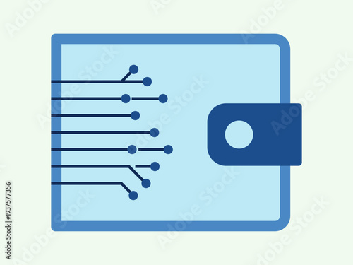 Hardware wallet icon. Cryptocurrency icon design. Flat vector icon style.