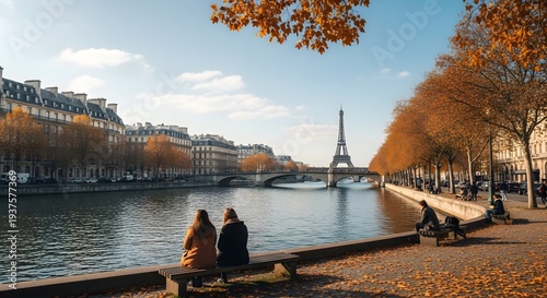 Famous places in France Eiffel Tower, Louvre Museum, Notre-Dame Cathedral, Arc de Triomphe, Palace of Versailles for Travel, Tourism, Holiday