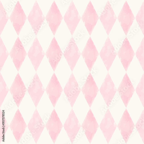 Minimal pastel pink diamond pattern with seamless background