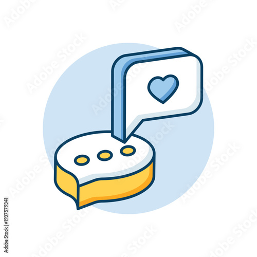 Chat icon clean and modern vector illustration