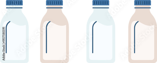 Baby bottles, infant feeding, childcare vector, nursing clipart, parenting design, toddler icon, milk container, newborn graphic, nursery motif, family illustration
