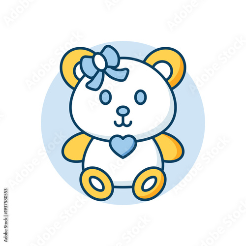 Teddy bear icon clean and modern vector illustration